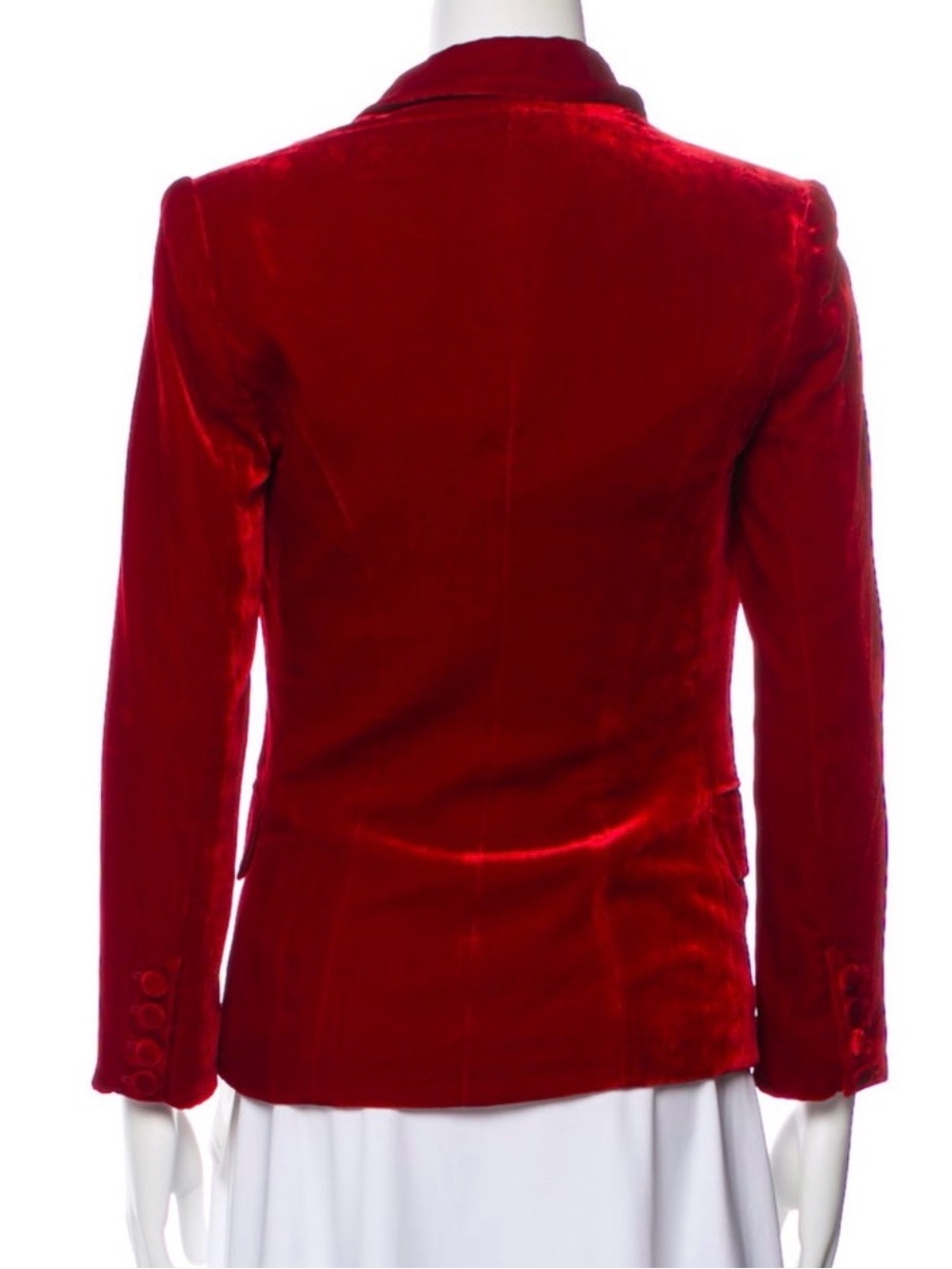 L'Agence Kenzie Red Velvet Blazer - Picture 9 of 10